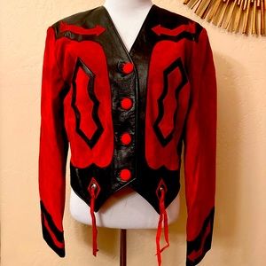 RICKY NELL Bolero Style western rodeo jacket Yellowstone leather